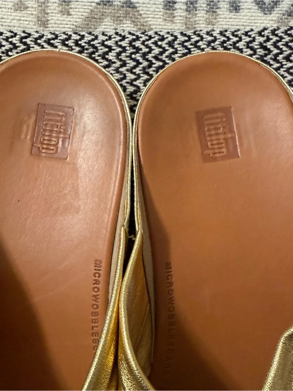 Fitflop Twiss Metallic Gold Open Toe Sandals